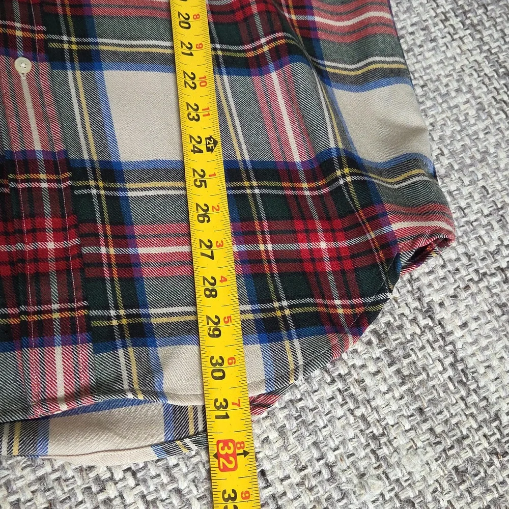 Polo Ralph Lauren Y2K Plaid Flannel Wool Shirt Hole Gorpcore